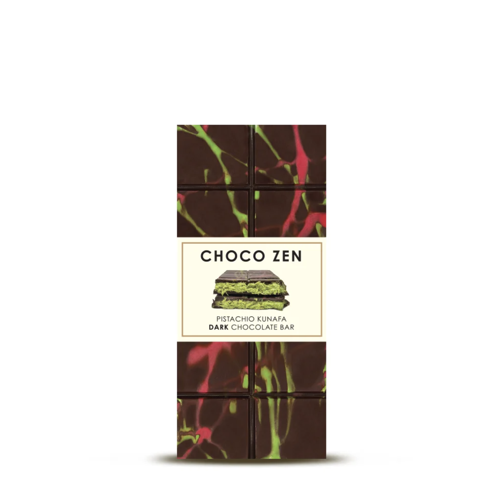 Premium Pistachio Kunafa DARK Chocolate Bar
